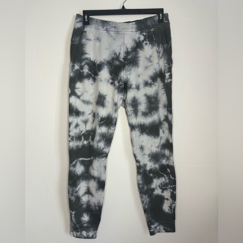 Lululemon City Sweat Joggers Tie-Dye Black White Size Large